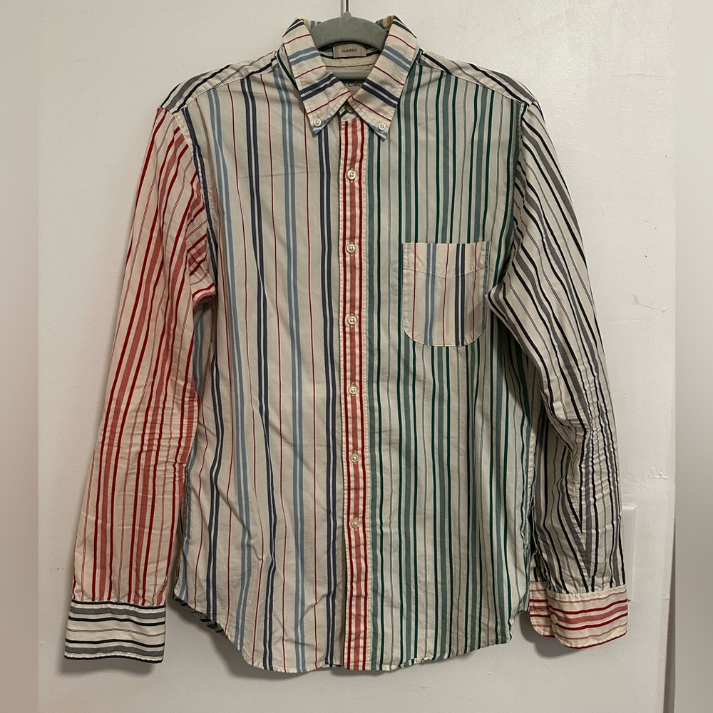J. Crew Striped Button Up